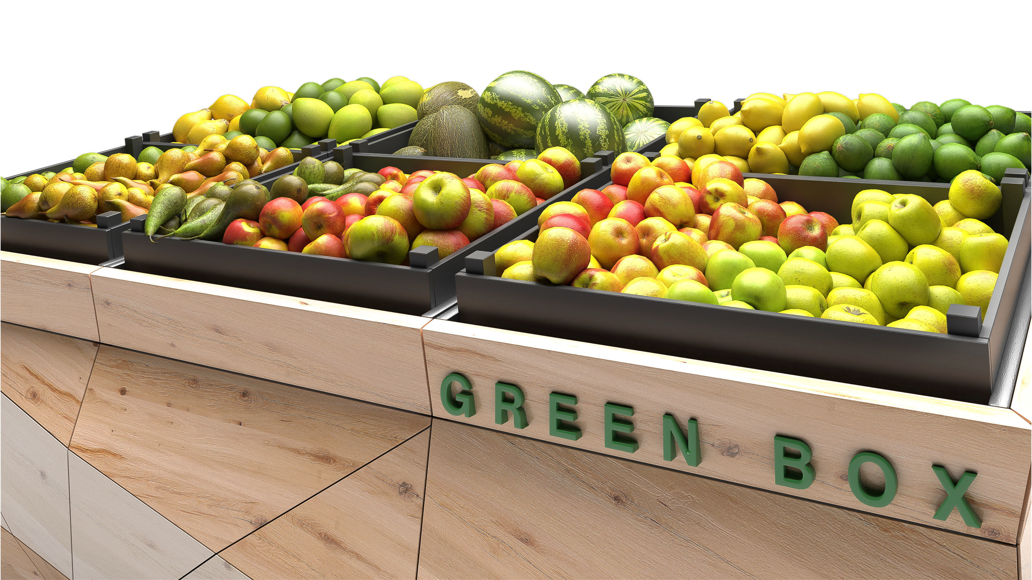 Vegetable Rack Low-poly 3D model_7