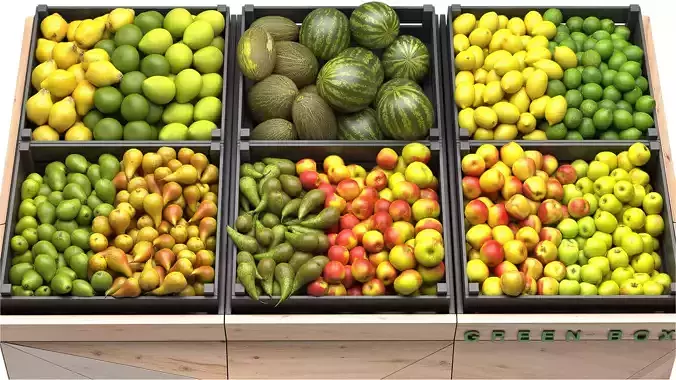 Vegetable Rack Low-poly 3D model