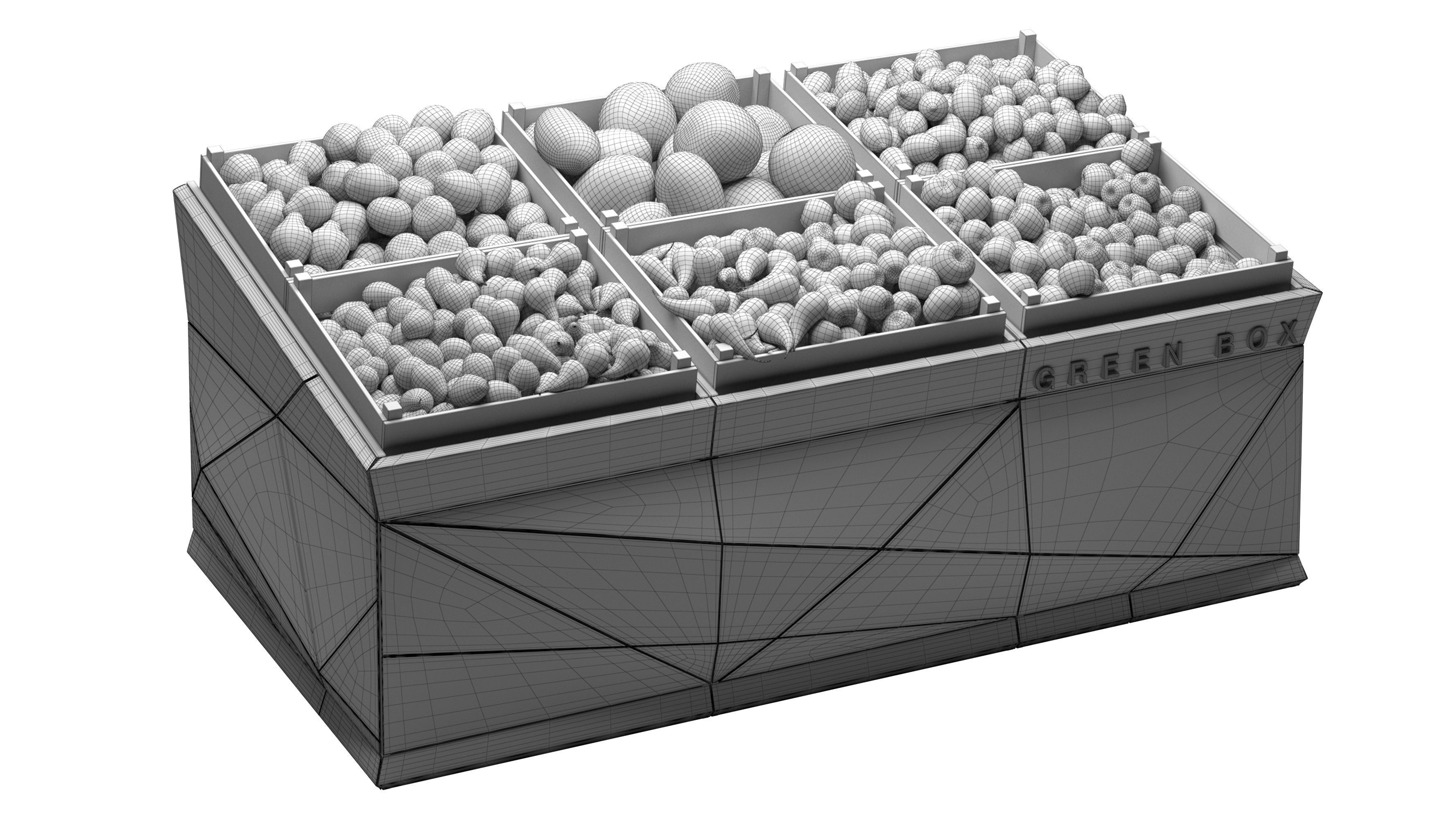 Vegetable Rack Low-poly 3D model_13