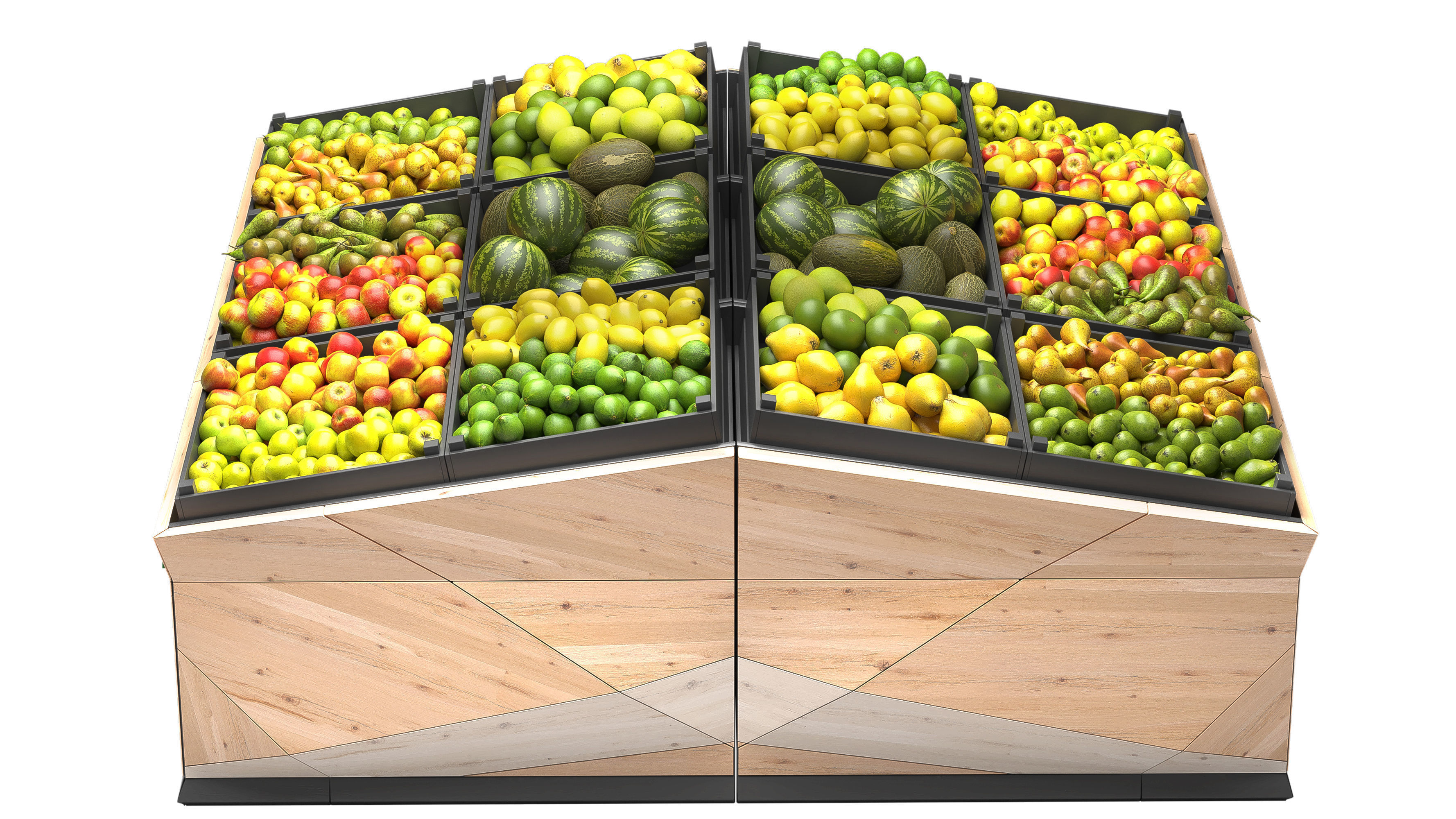 Vegetable Rack Low-poly 3D model_9