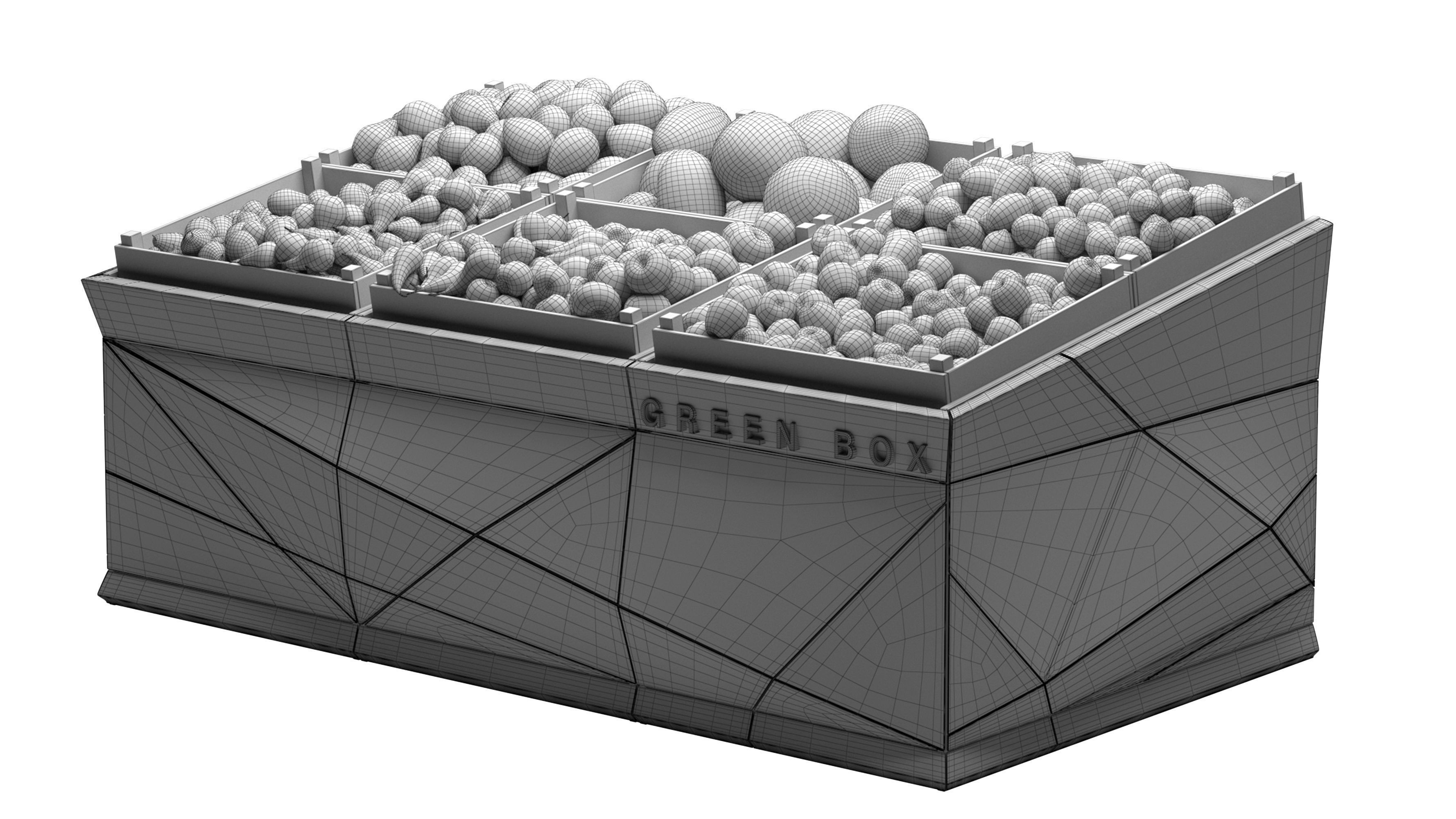 Vegetable Rack Low-poly 3D model_11