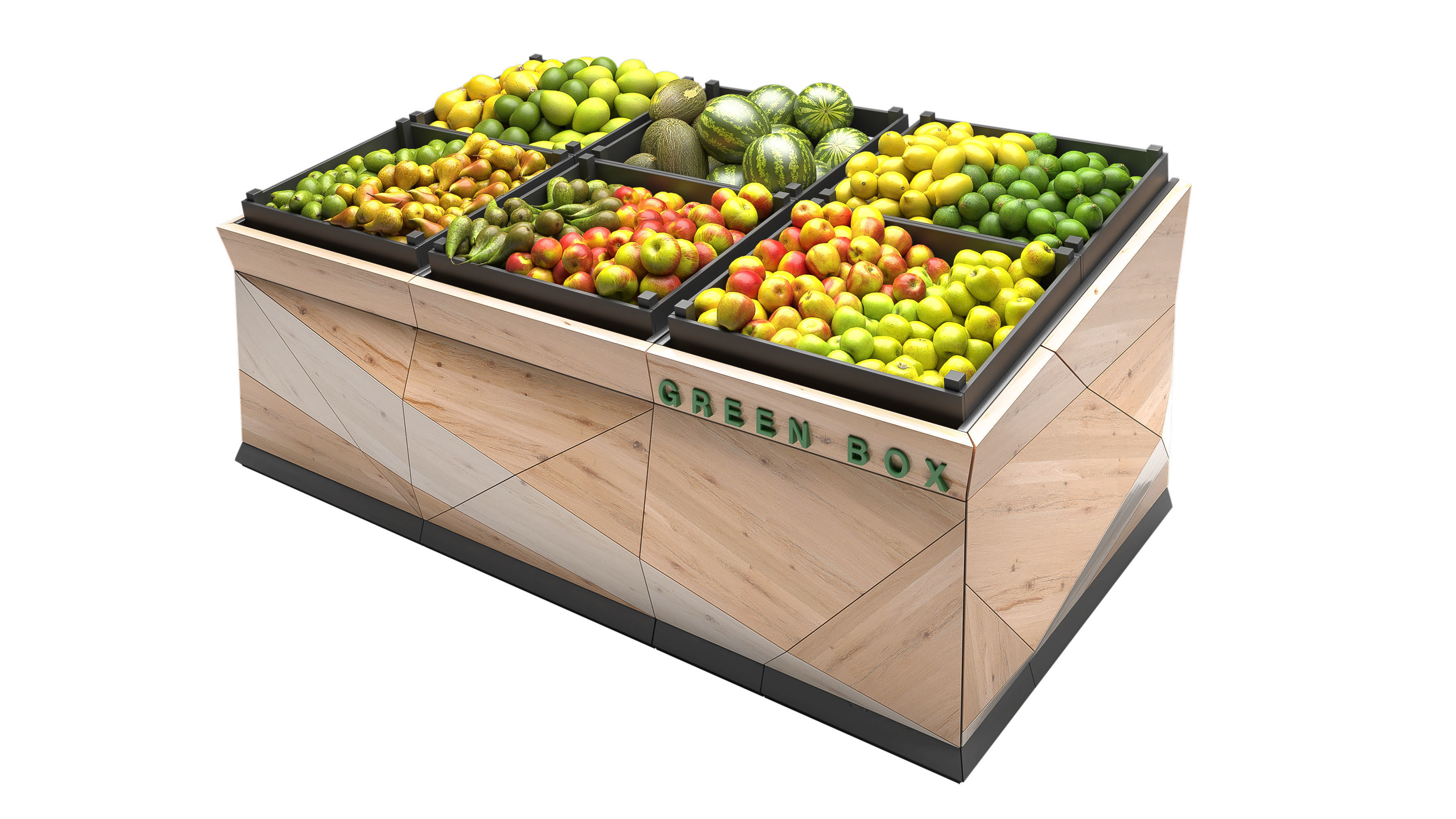 Vegetable Rack Low-poly 3D model_6