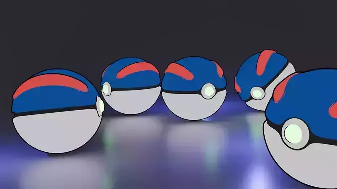 super ball Low-poly 3D Model 