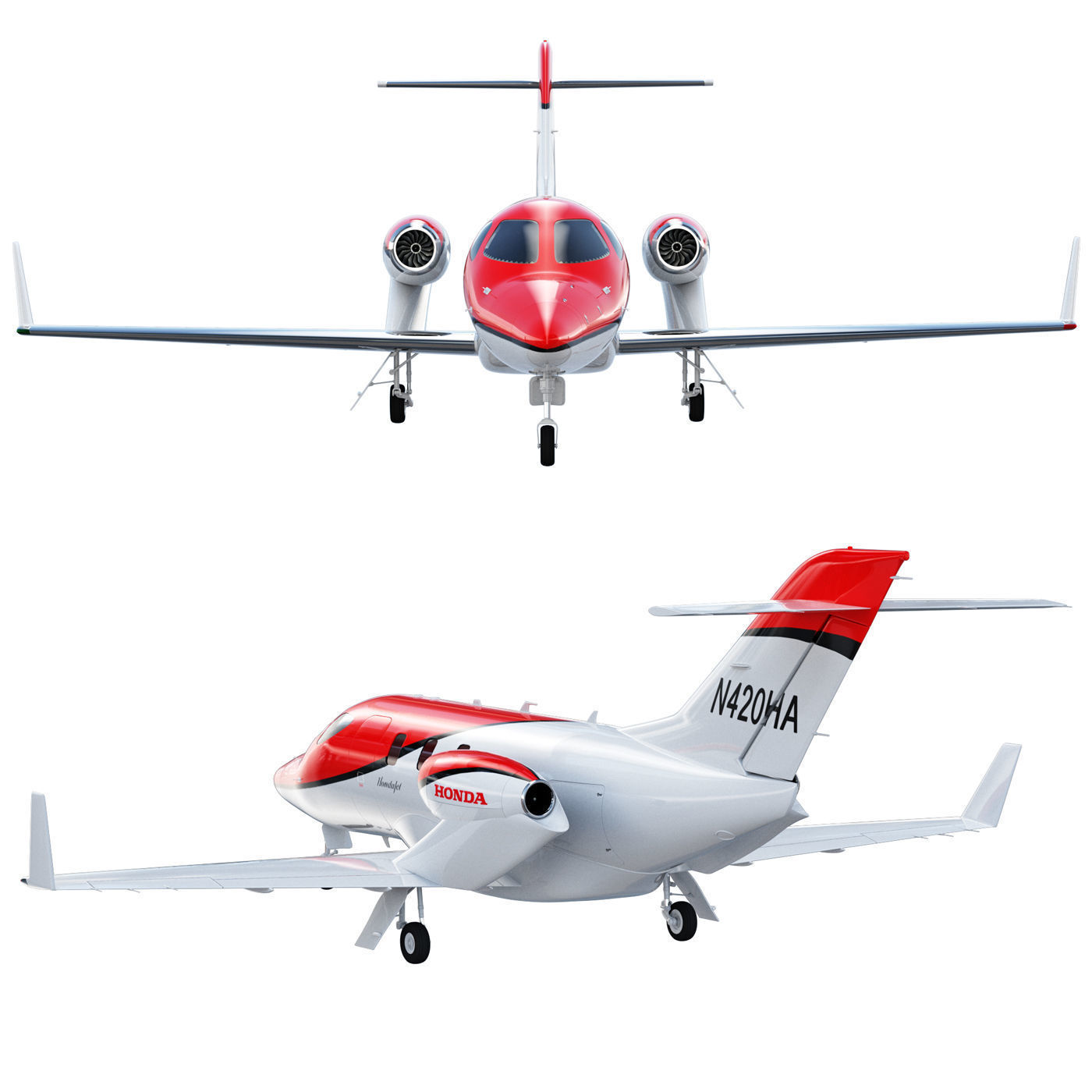 Hondajet airplane 3D model_2