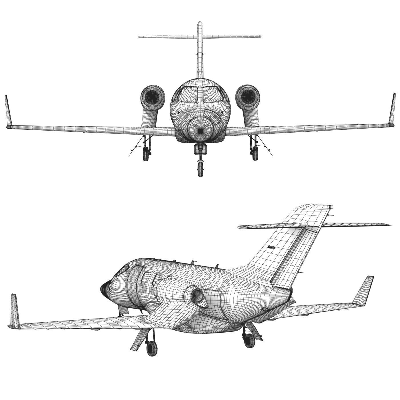 Hondajet airplane 3D model_8