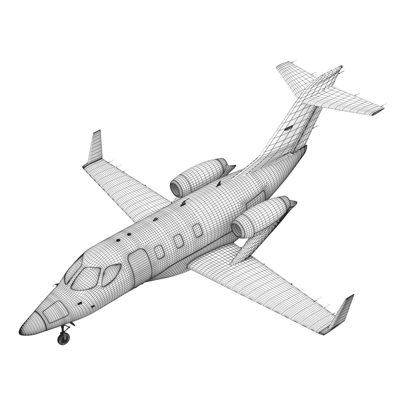 Hondajet airplane 3D model_7
