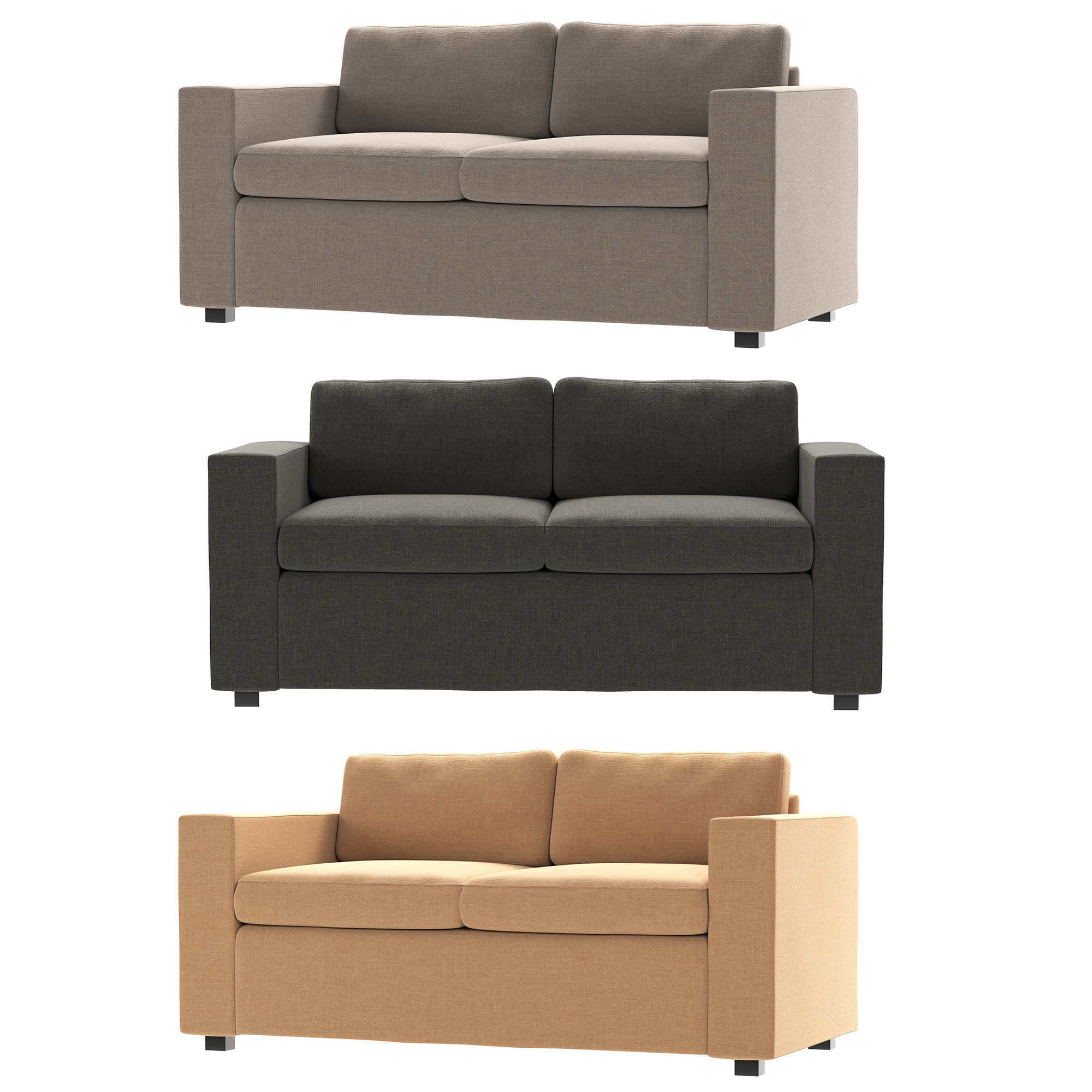 Benedict Upholstered 2 SEATER Sofa 3D model_2