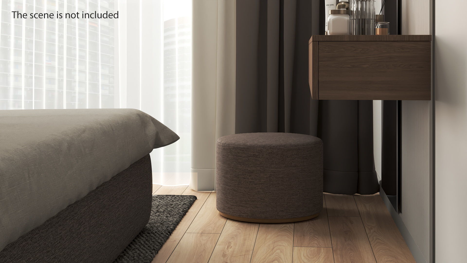 Upholstered Ottoman Footstool for 3D Print 3D print model