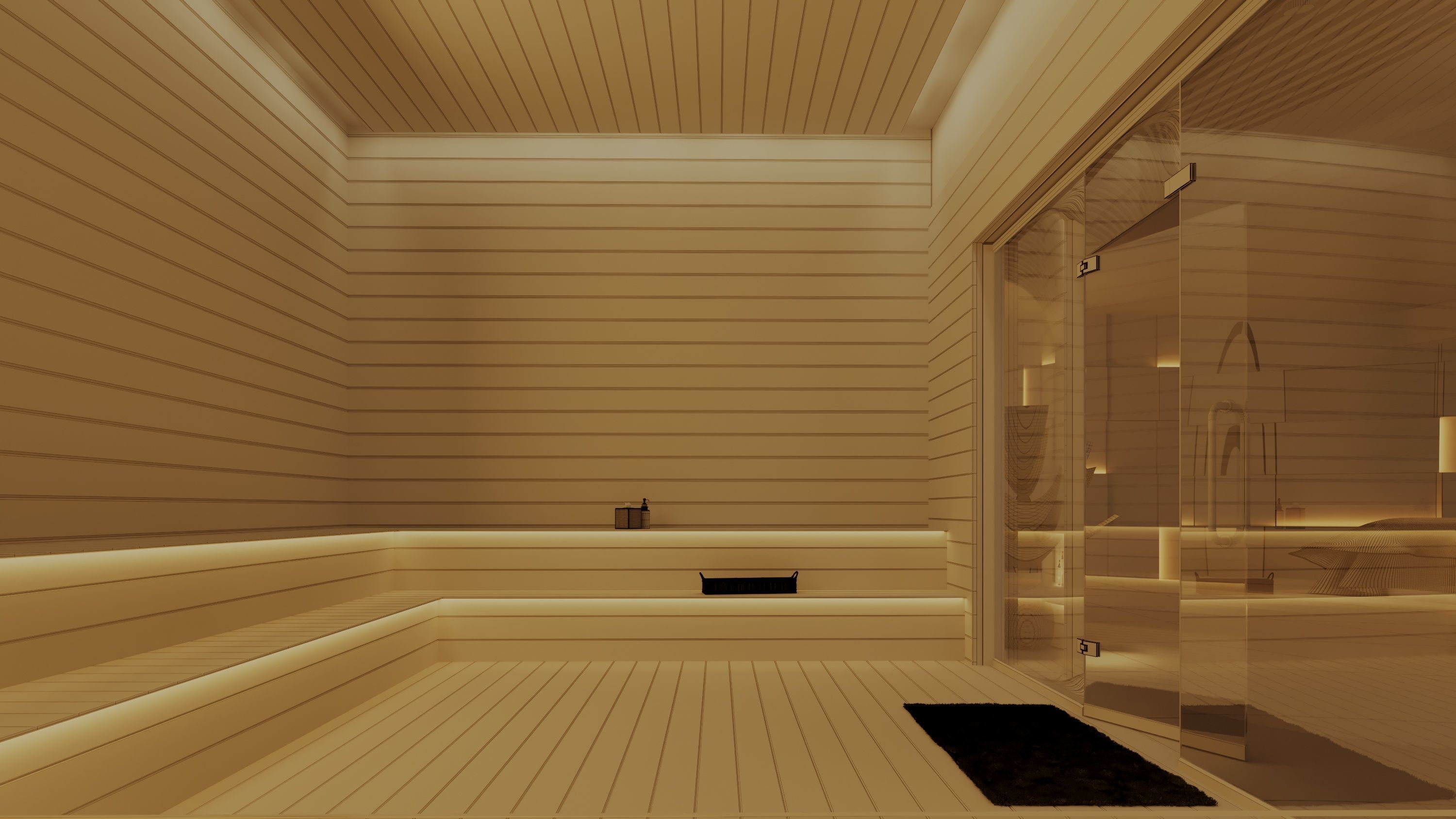sauna bath and spa interior3d model 3D model_9