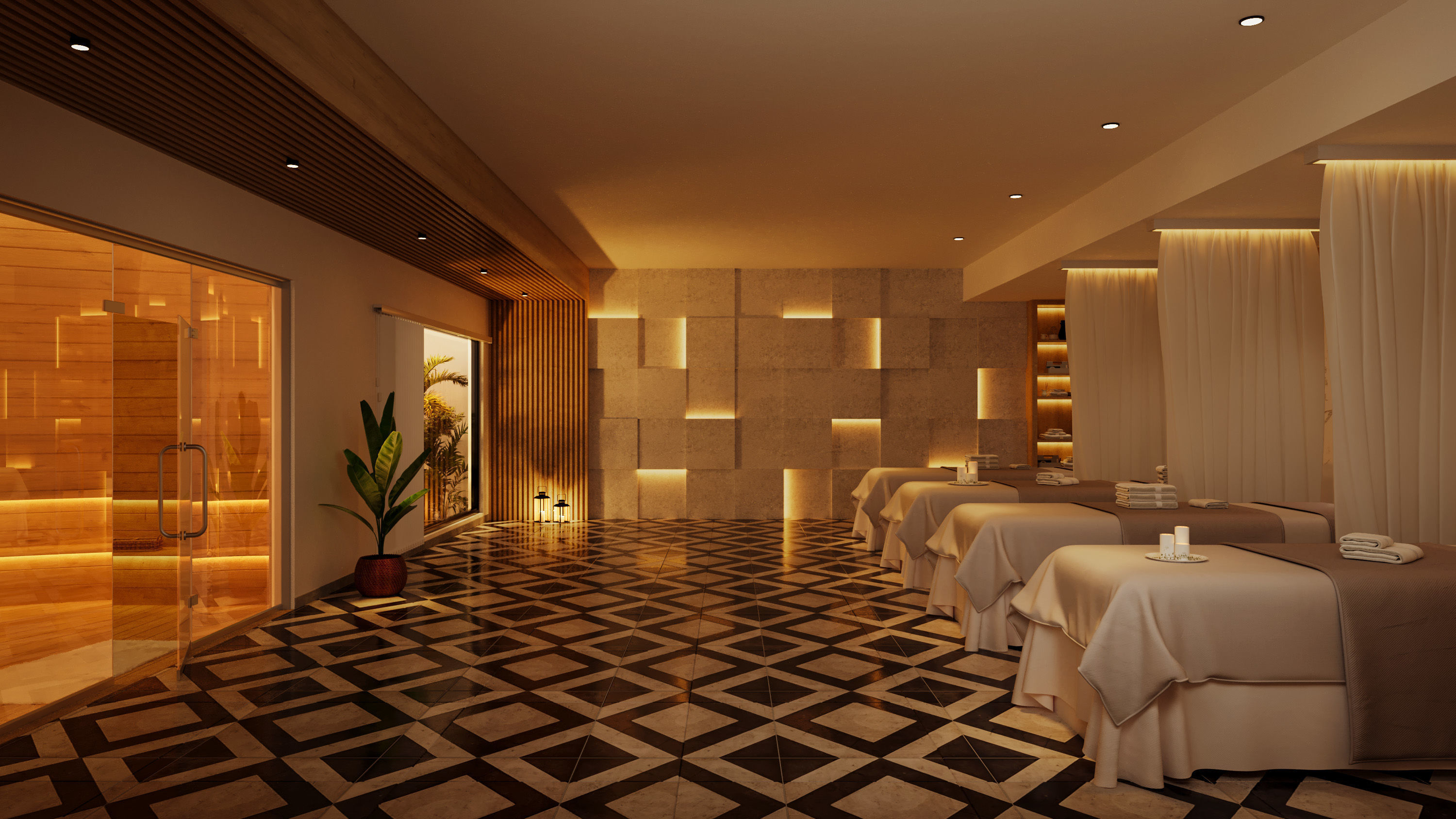 sauna bath and spa interior3d model 3D model_5