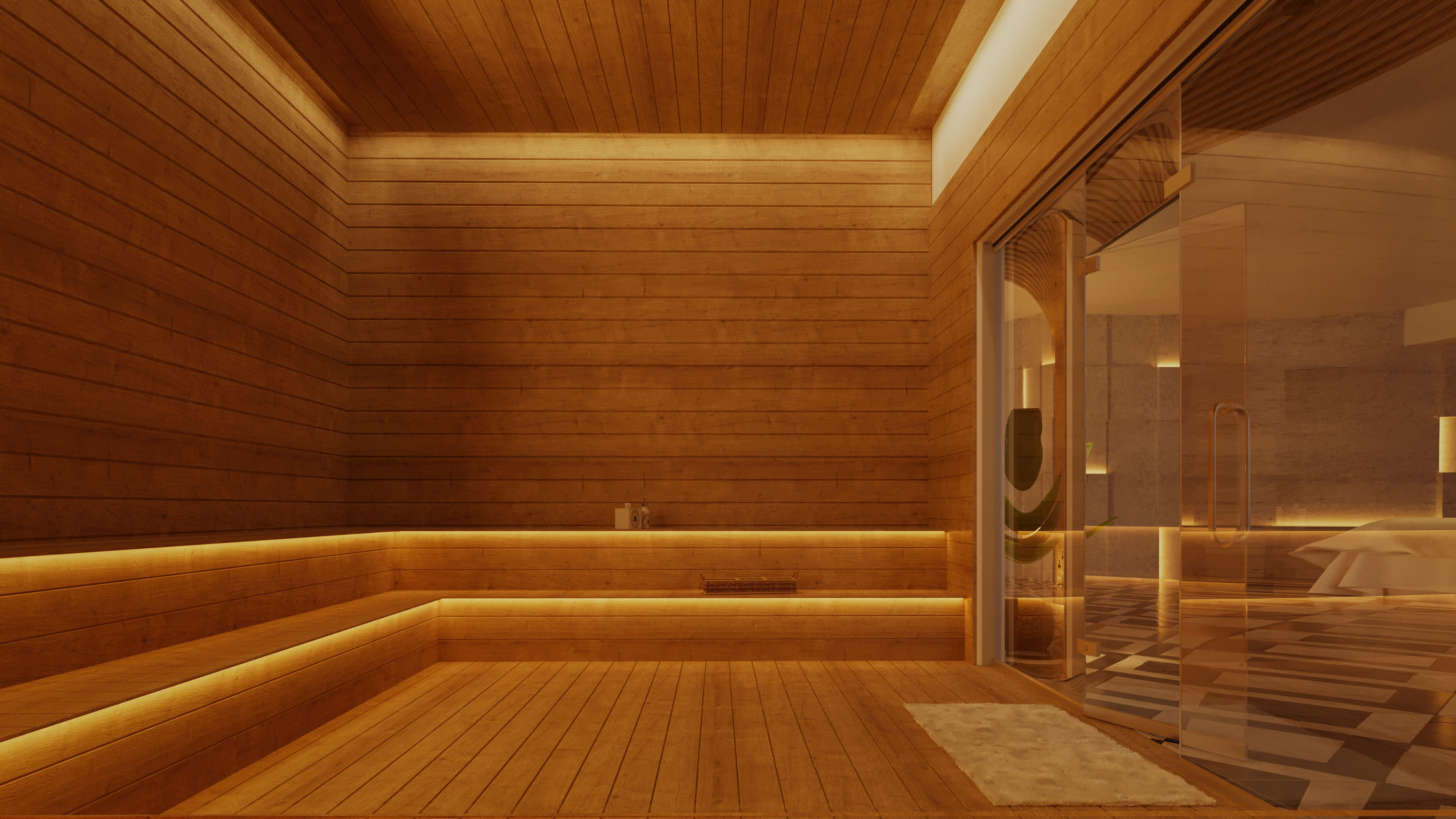 sauna bath and spa interior3d model 3D model_1