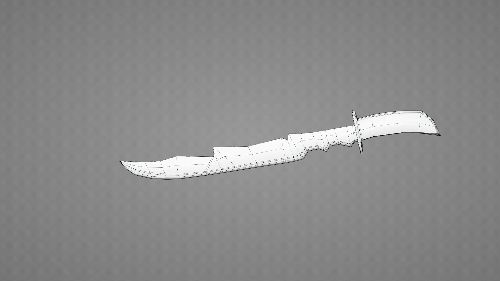 lowpoly game sword weapon Low-poly 3D model_7