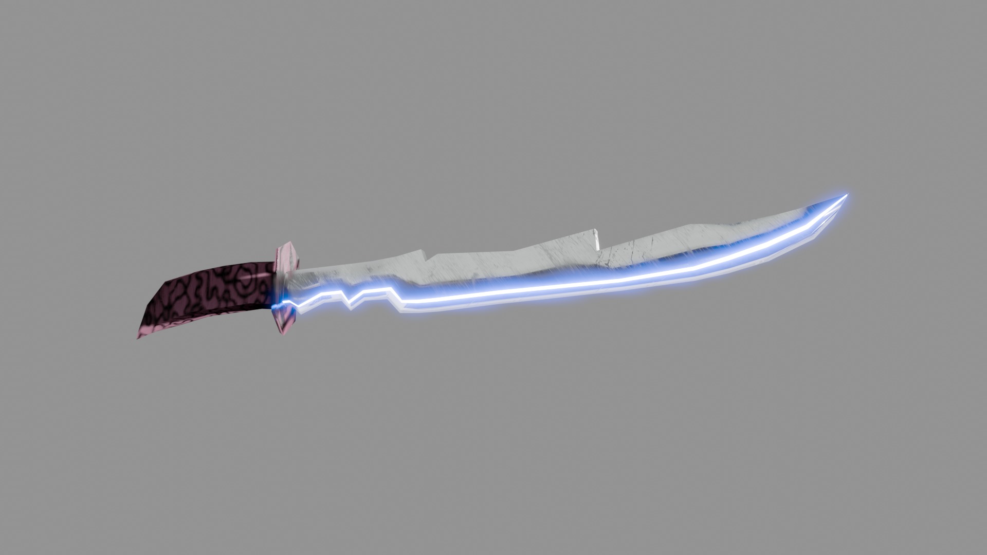 lowpoly game sword weapon Low-poly 3D model_4