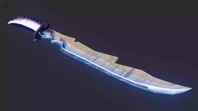 lowpoly game sword weapon