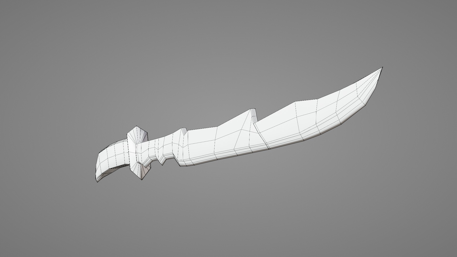 lowpoly game sword weapon Low-poly 3D model_6