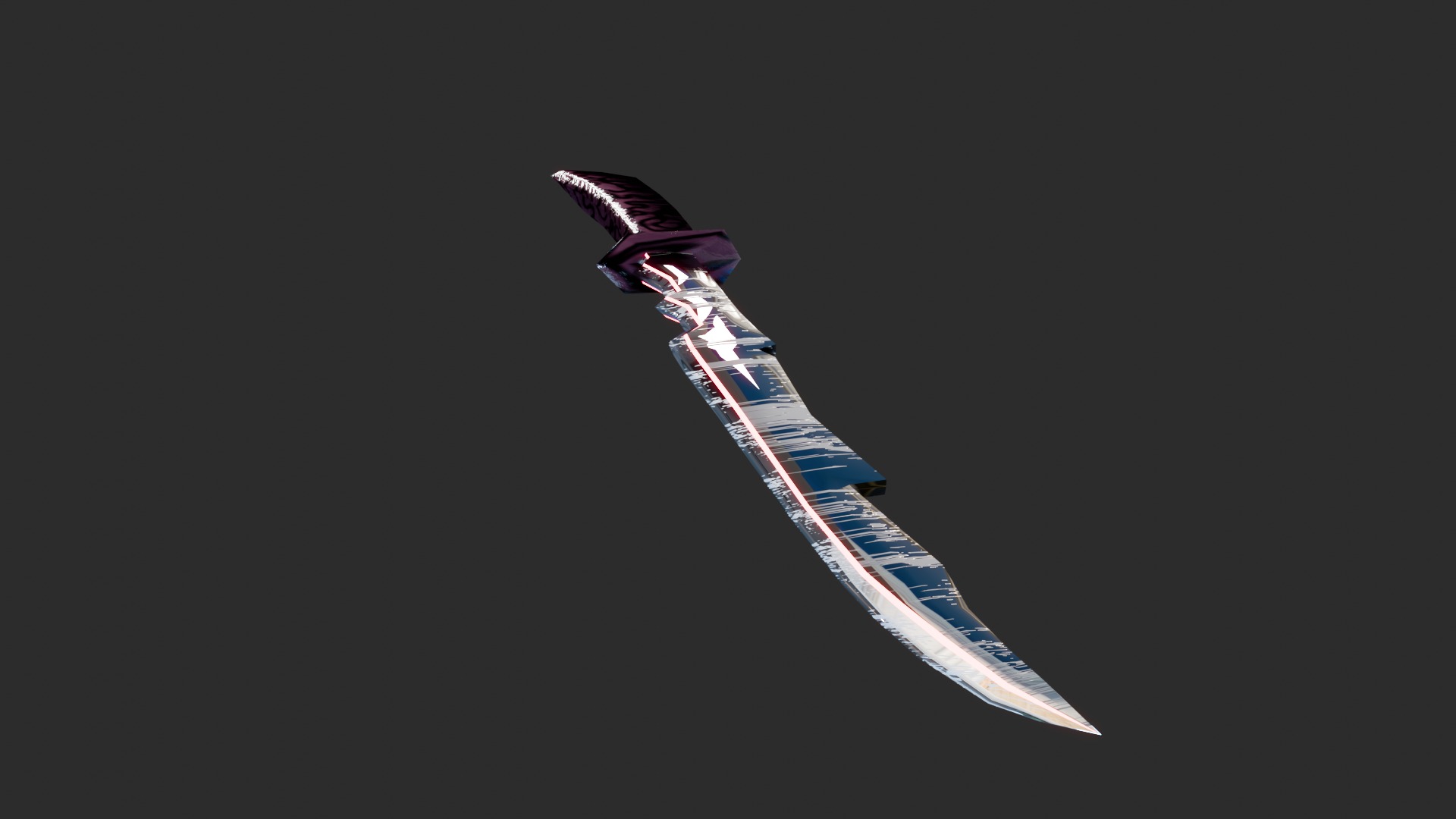 lowpoly game sword weapon Low-poly 3D model_3