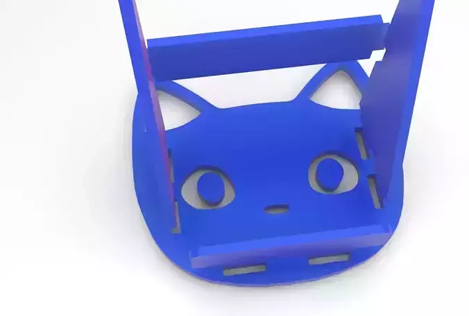 Tablet stand - kitty 3D print model
