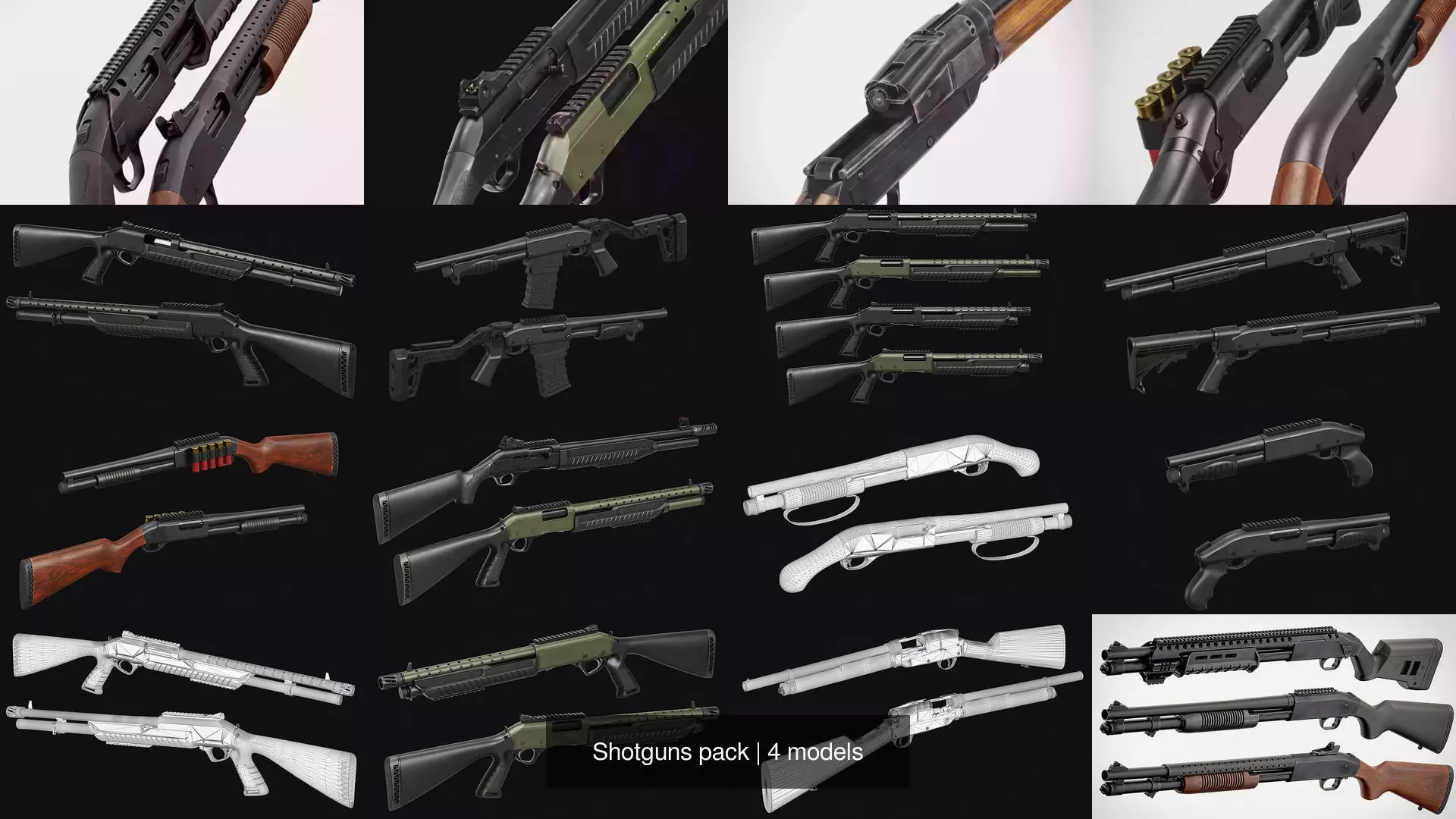 Shotguns pack 3D Model Collection_1