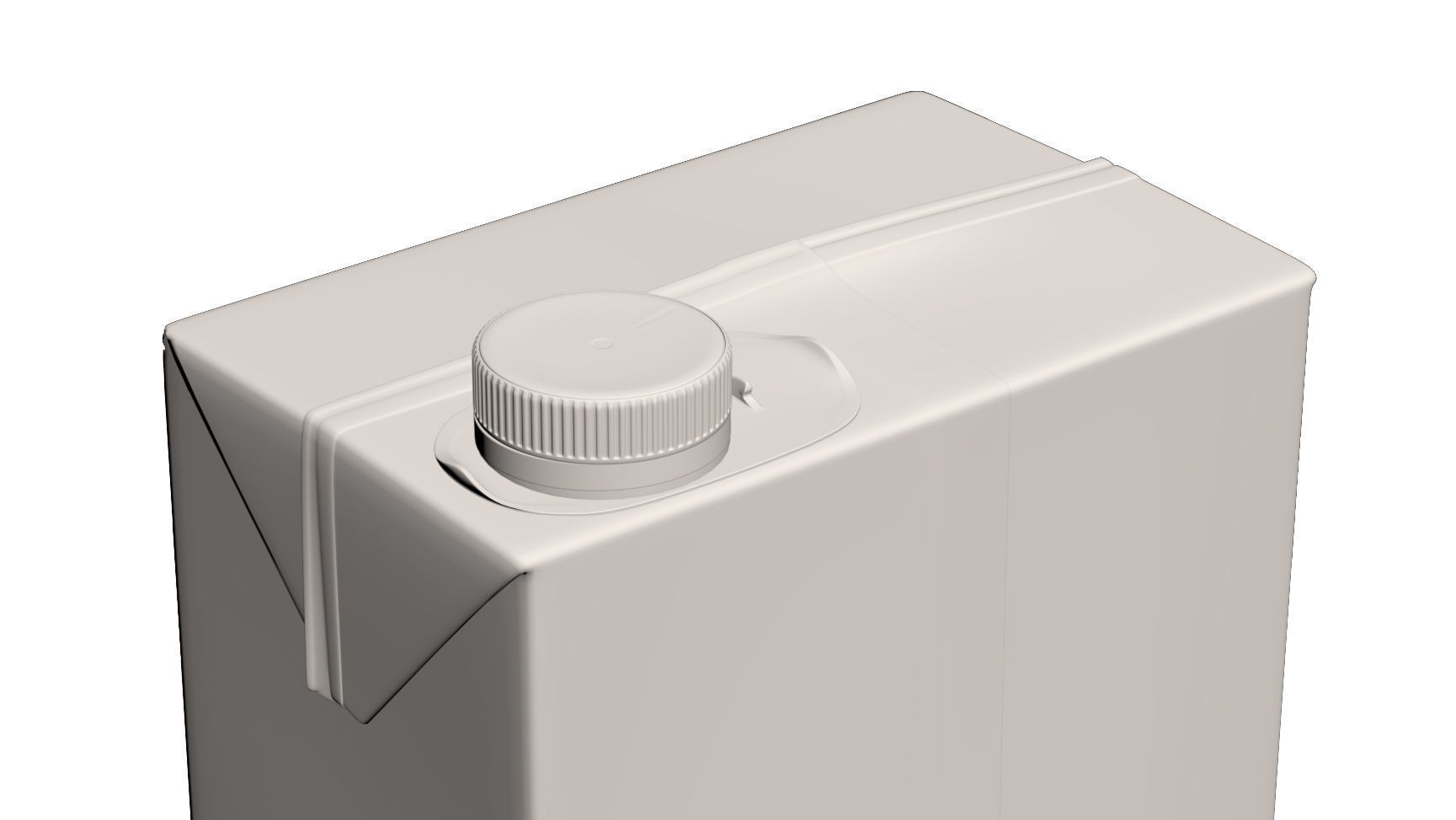 Milk Box cardboard with texture and UV map 3D model_6