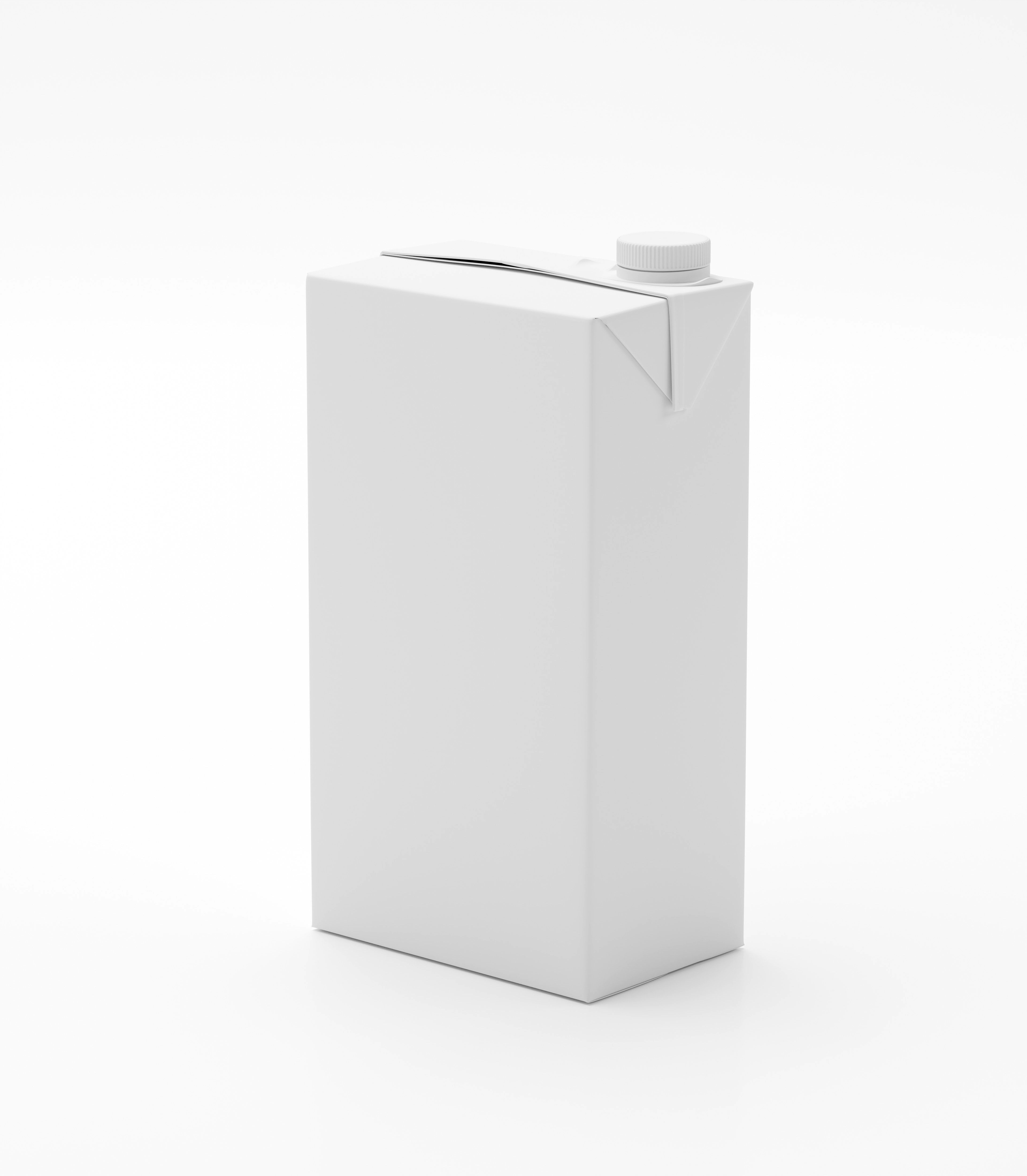 Milk Box cardboard with texture and UV map 3D model_4