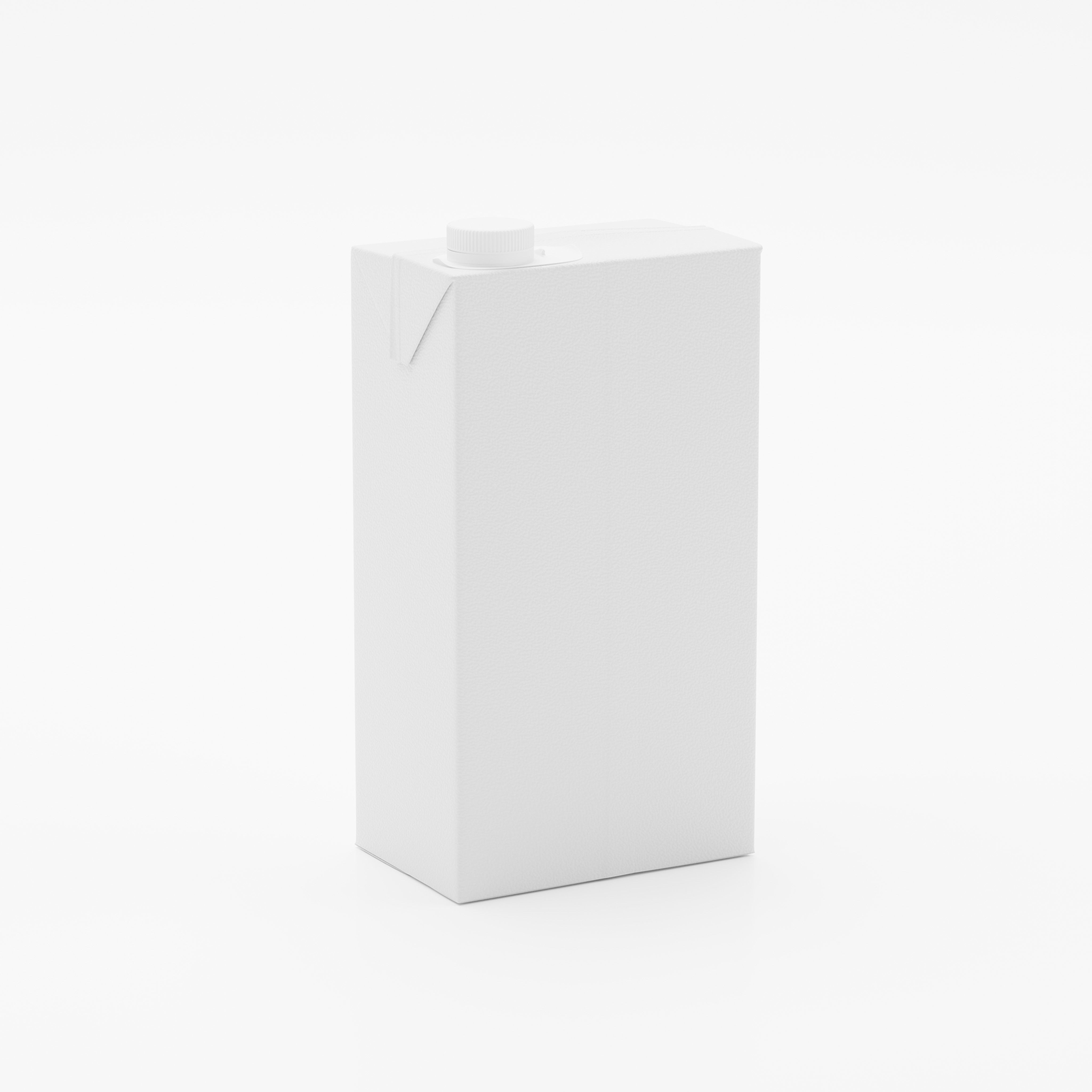 Milk Box cardboard with texture and UV map 3D model_5