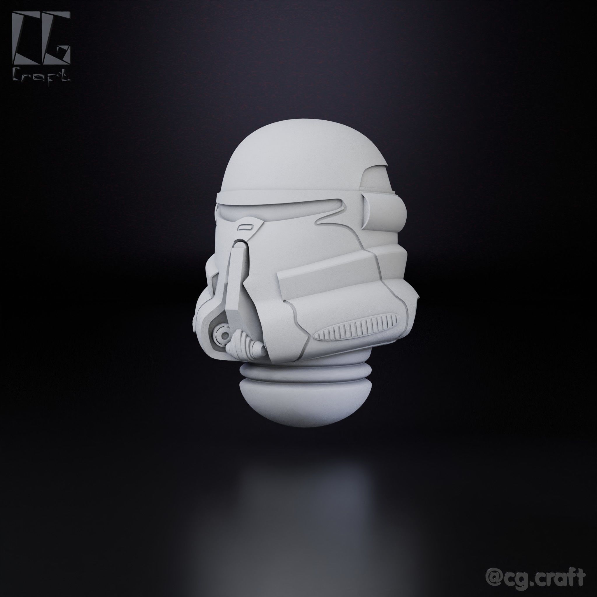  Airborne Clone Trooper helmet for miniatures 3D print model_1