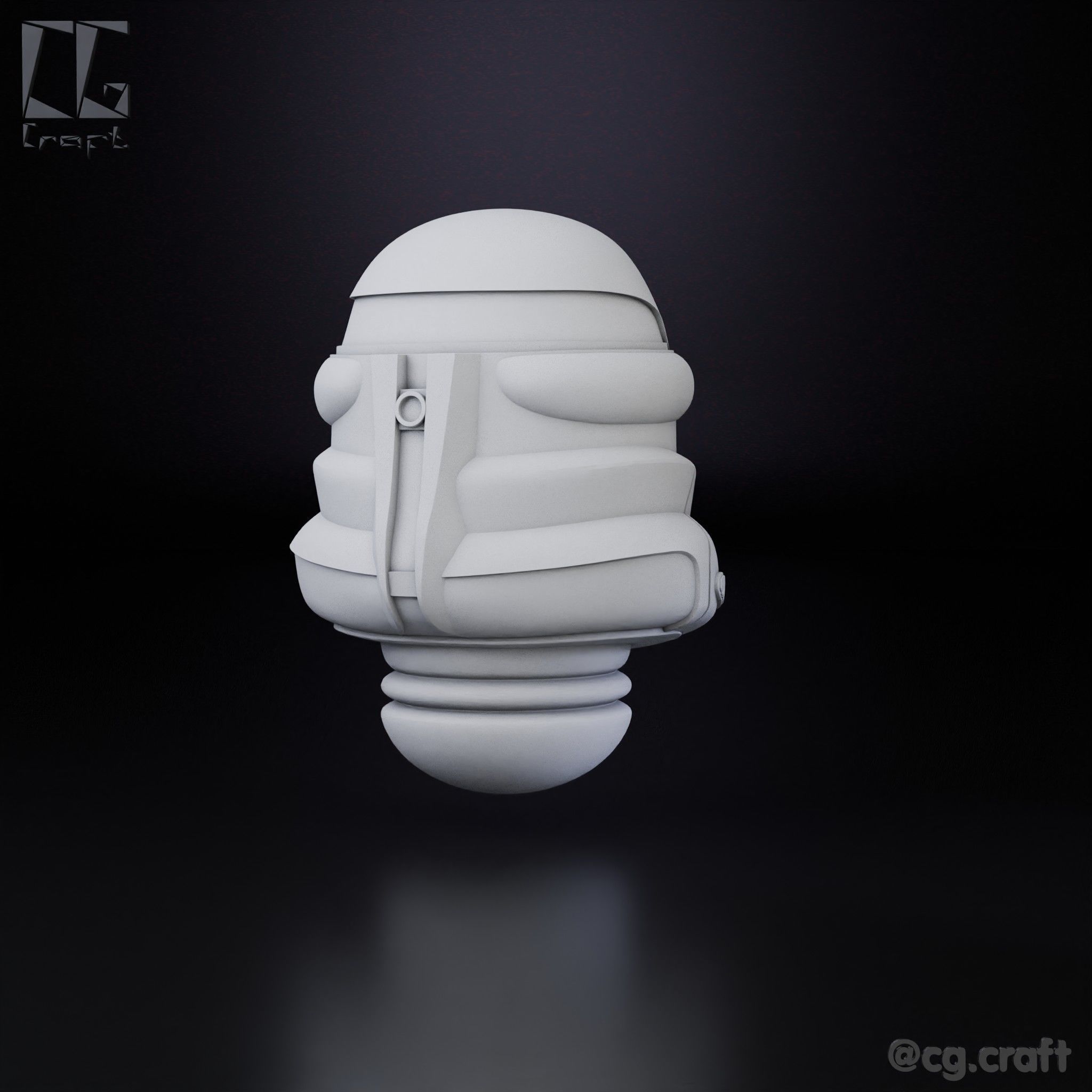  Airborne Clone Trooper helmet for miniatures 3D print model_2