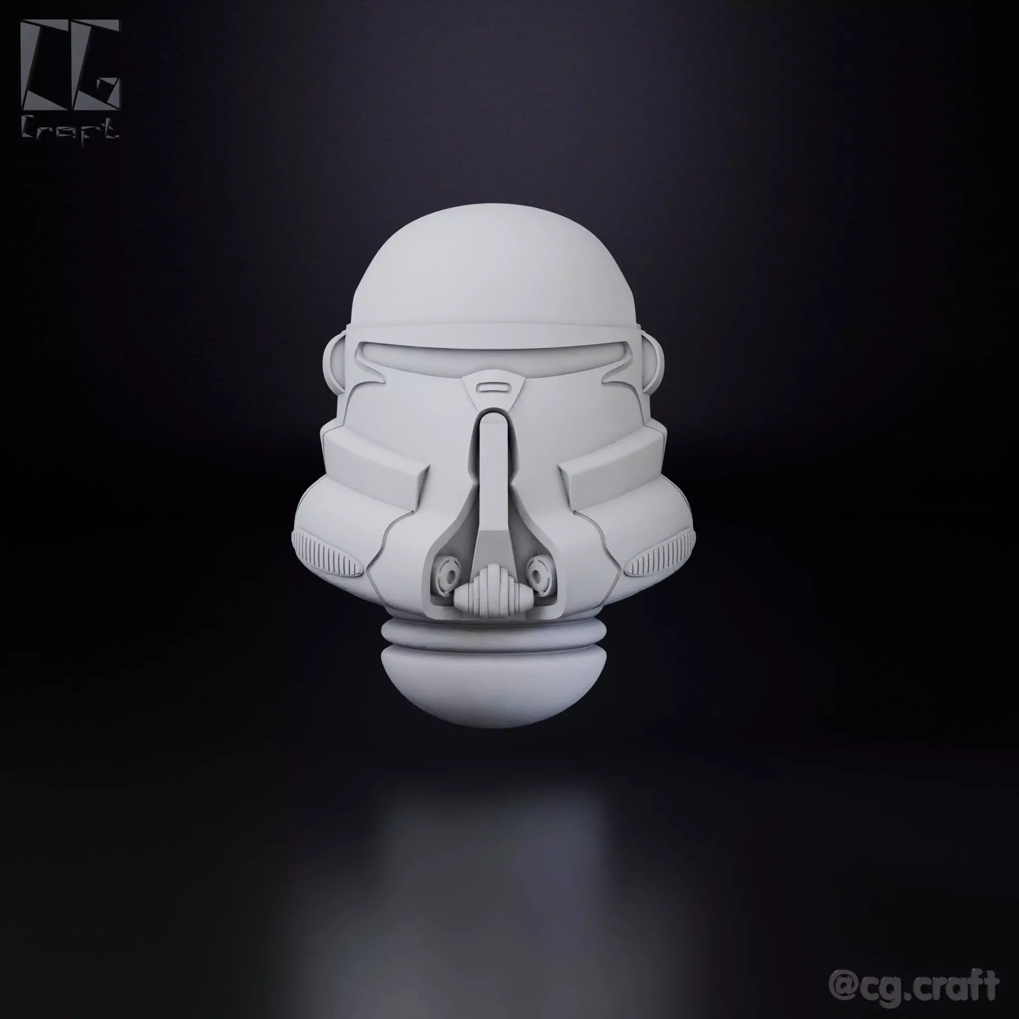  Airborne Clone Trooper helmet for miniatures 3D print model_0