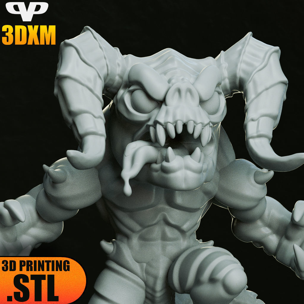 Deathclaw Chibi STL for 3D Printing ChibiSTL 3DXM 3D print model_4