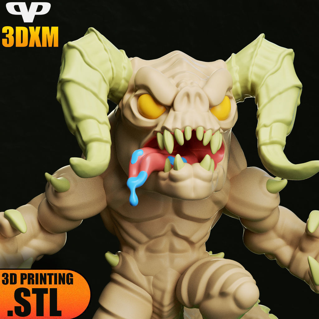 Deathclaw Chibi STL for 3D Printing ChibiSTL 3DXM 3D print model_1