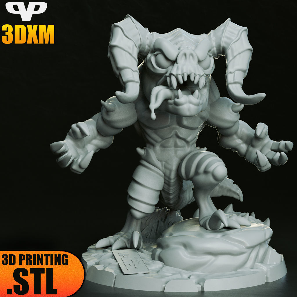 Deathclaw Chibi STL for 3D Printing ChibiSTL 3DXM 3D print model_3