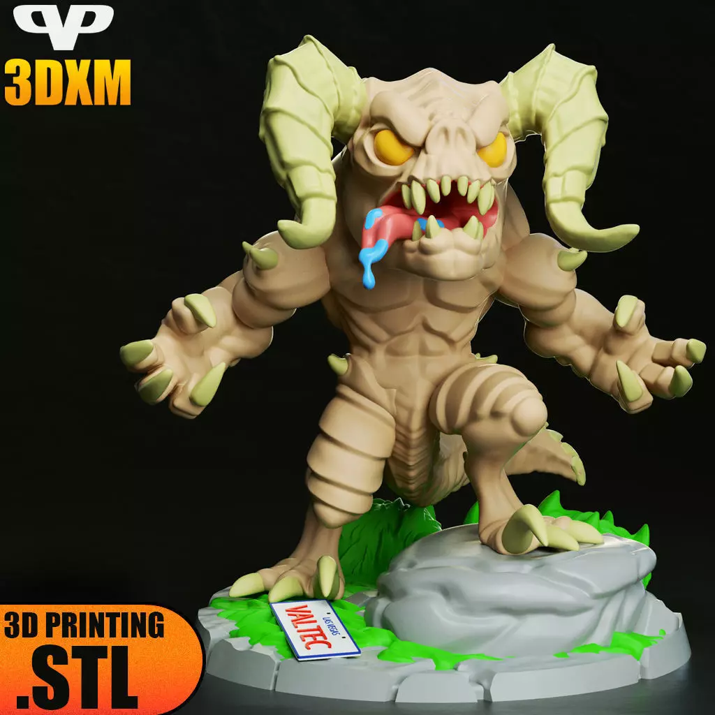 Deathclaw Chibi STL for 3D Printing ChibiSTL 3DXM 3D print model_0