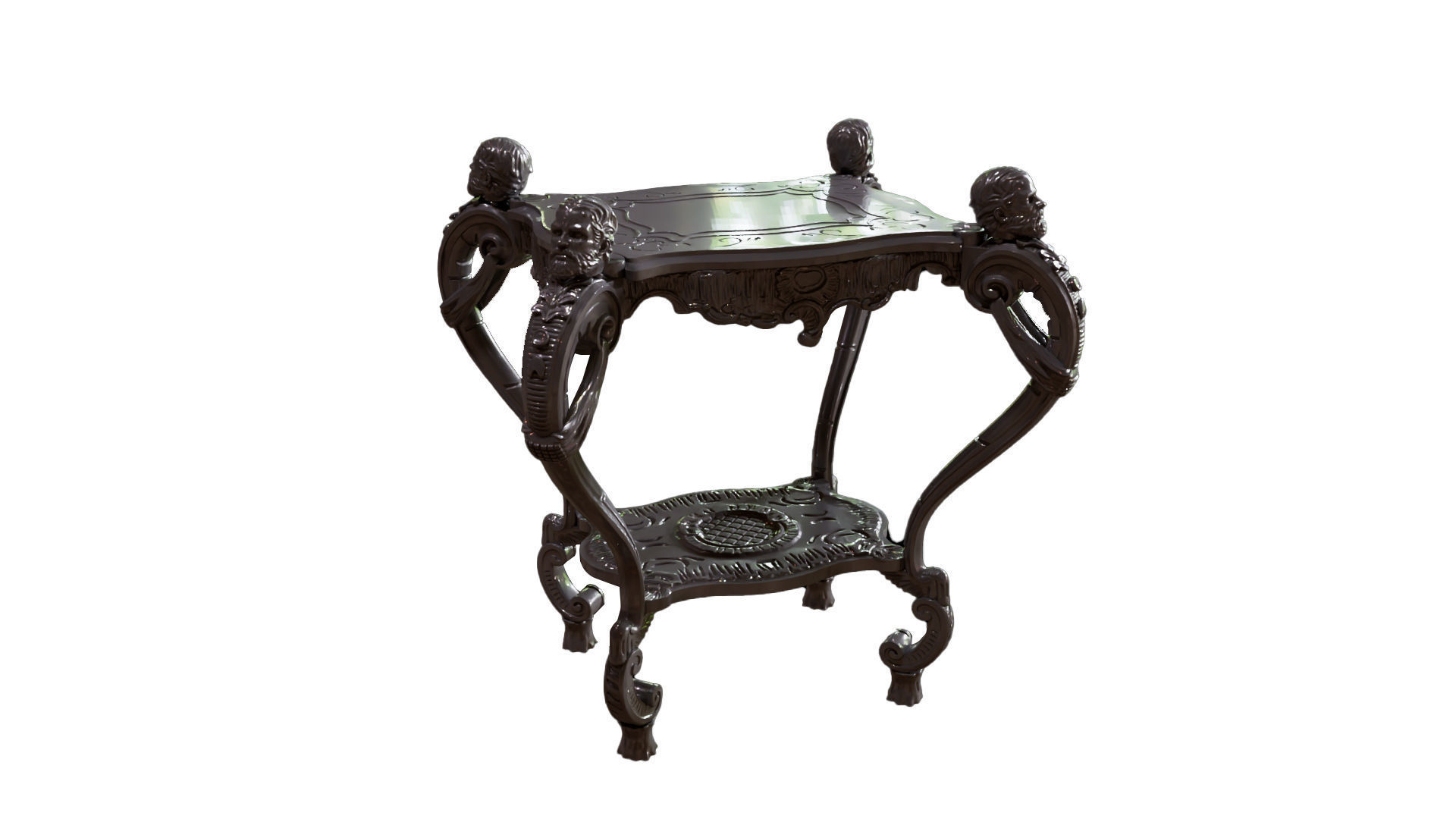 Teapoy Table 3D Model for Cnc and 3DPrint 3D print model_15