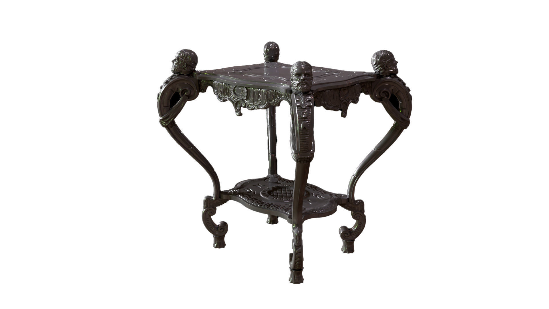 Teapoy Table 3D Model for Cnc and 3DPrint 3D print model_11