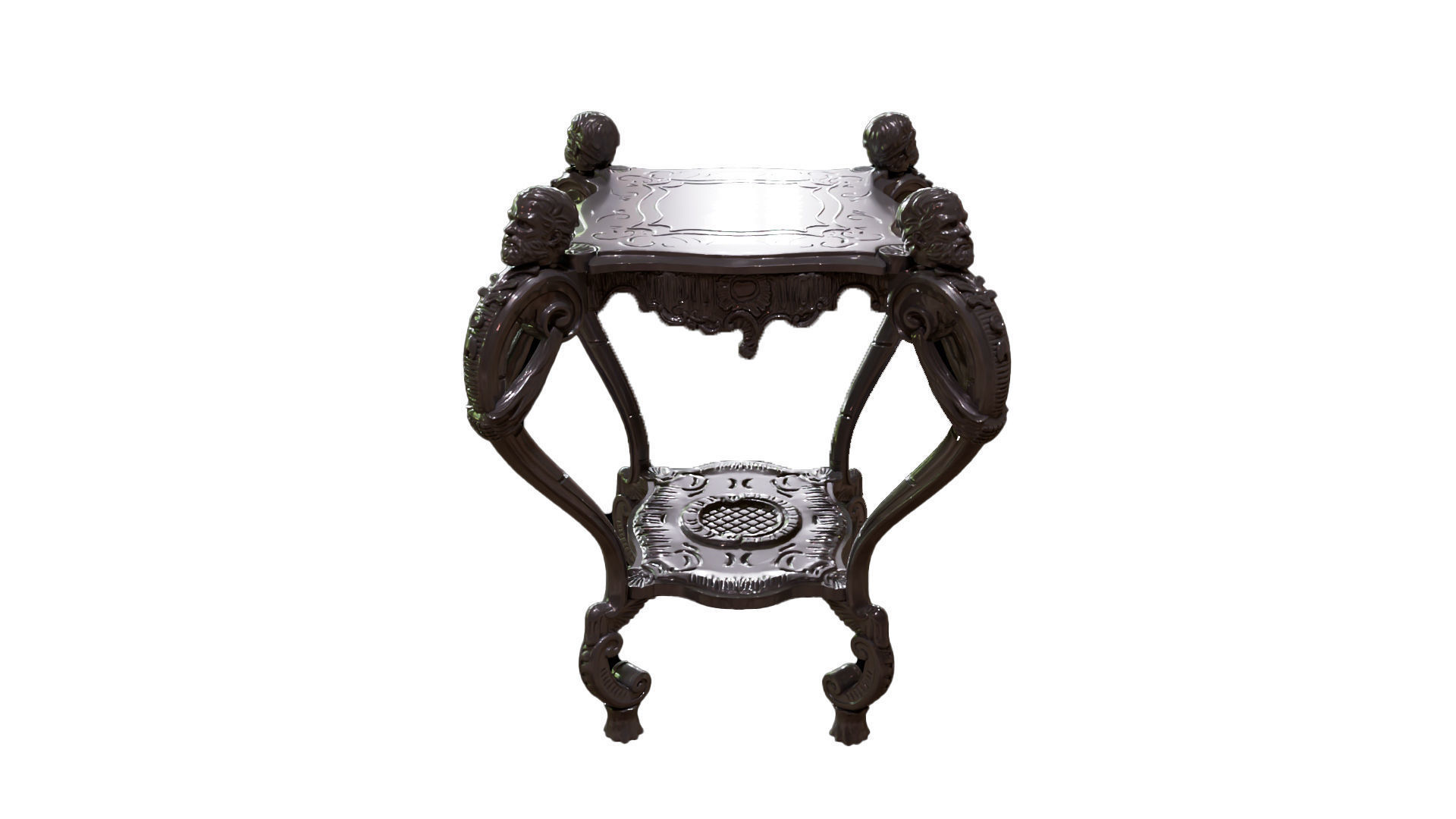 Teapoy Table 3D Model for Cnc and 3DPrint 3D print model_13