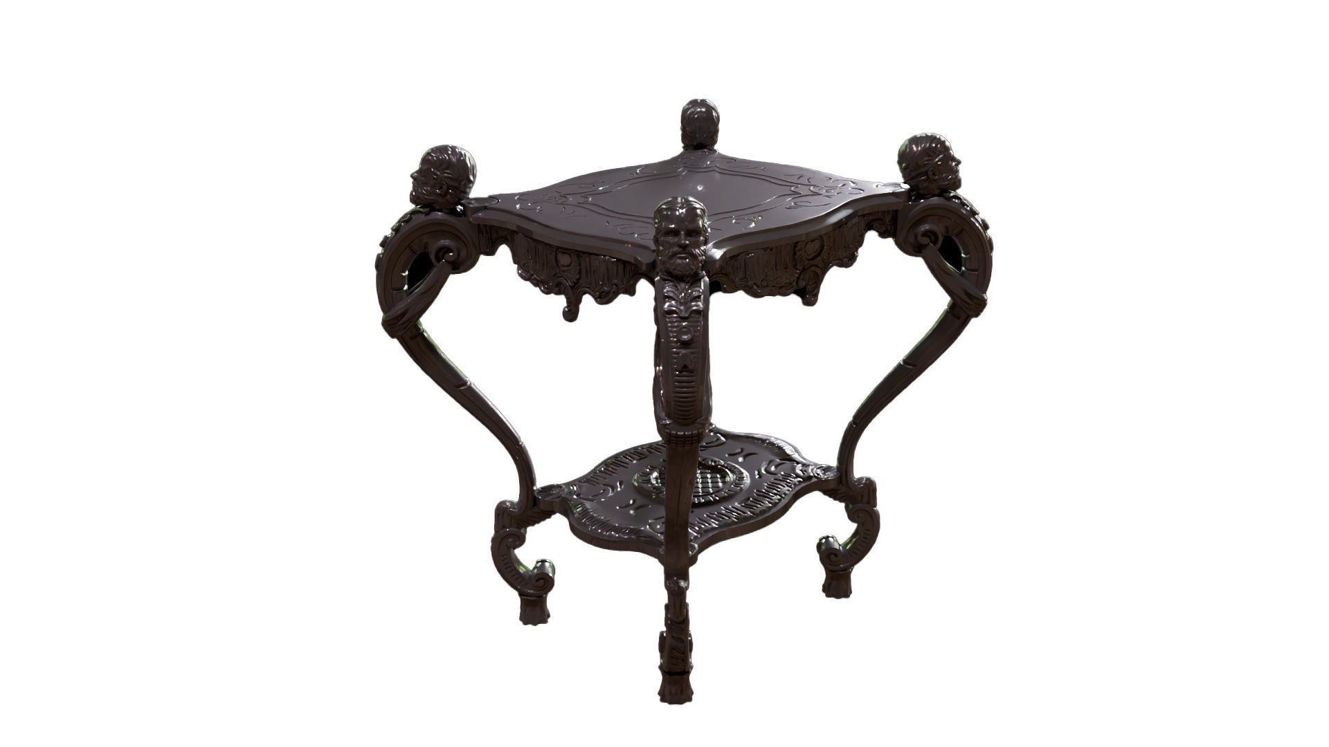 Teapoy Table 3D Model for Cnc and 3DPrint 3D print model_14