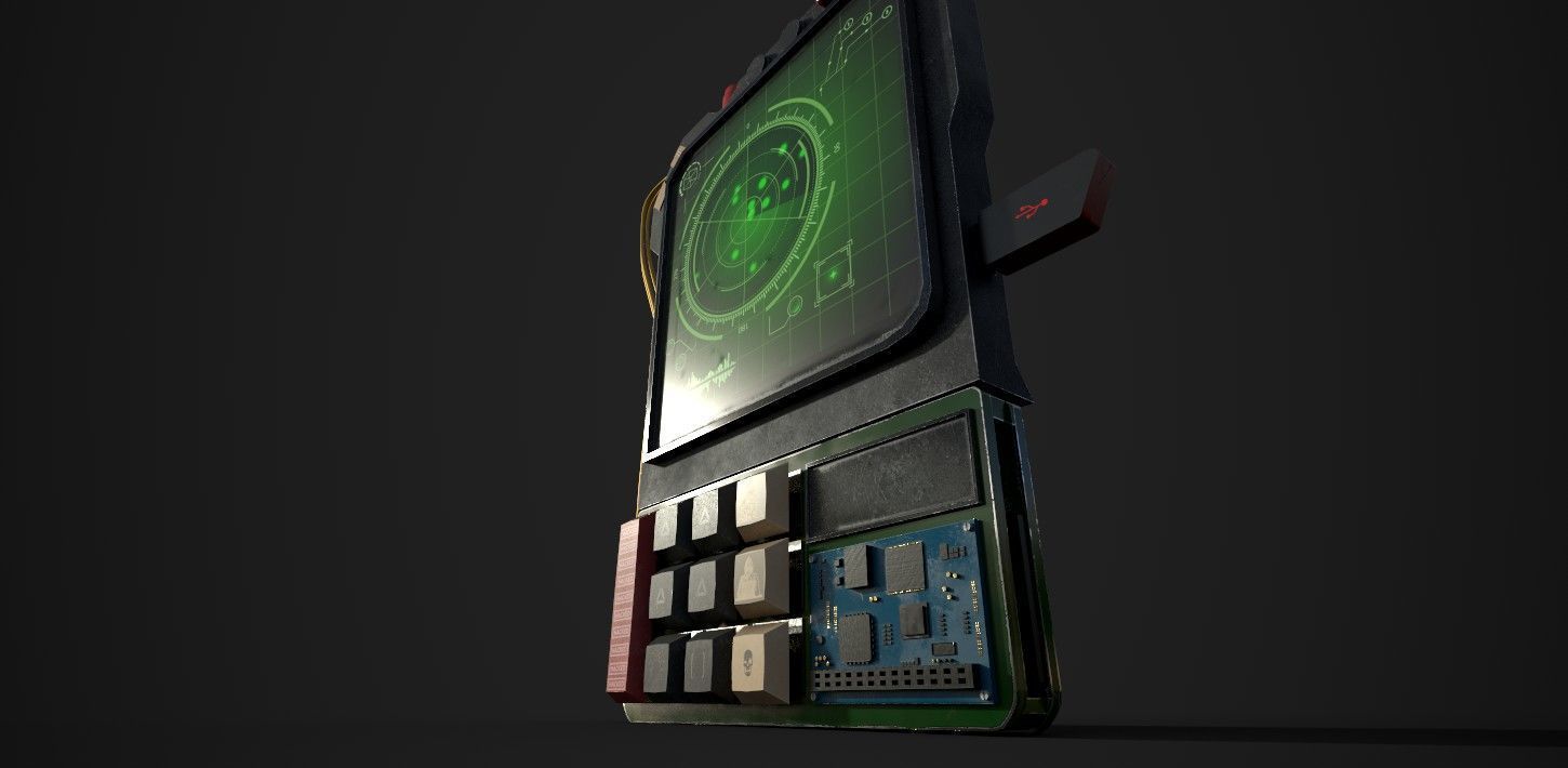 Hacking Device for AAA  Games Low-poly 3D model_1