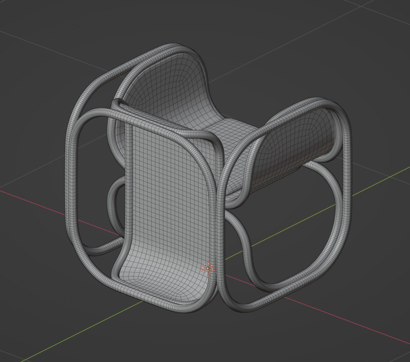 Embassy Cane Lounger Low-poly 3D model_7