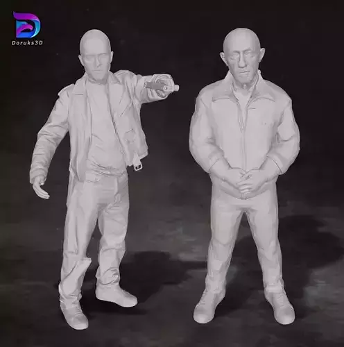 Breaking Bad Mike and Jesse Pinkman Figure Custom 3D Print Model