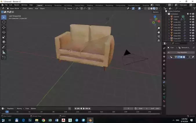 3d sofa