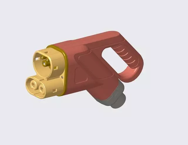 EV Charging plug - CCS2 3D print model_0