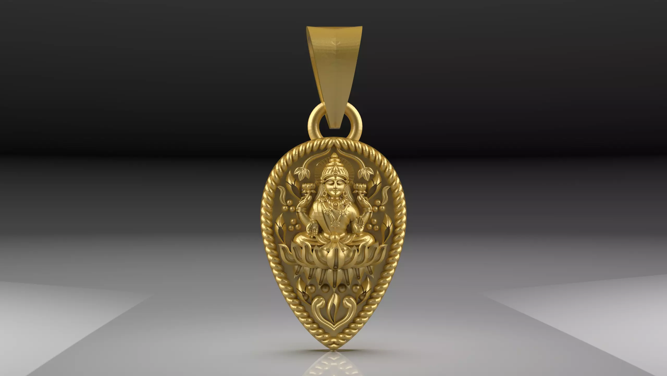 Laxmi Pendant-007  3D print model_0