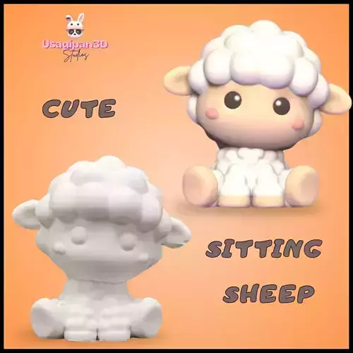 Cute Sitting Sheep