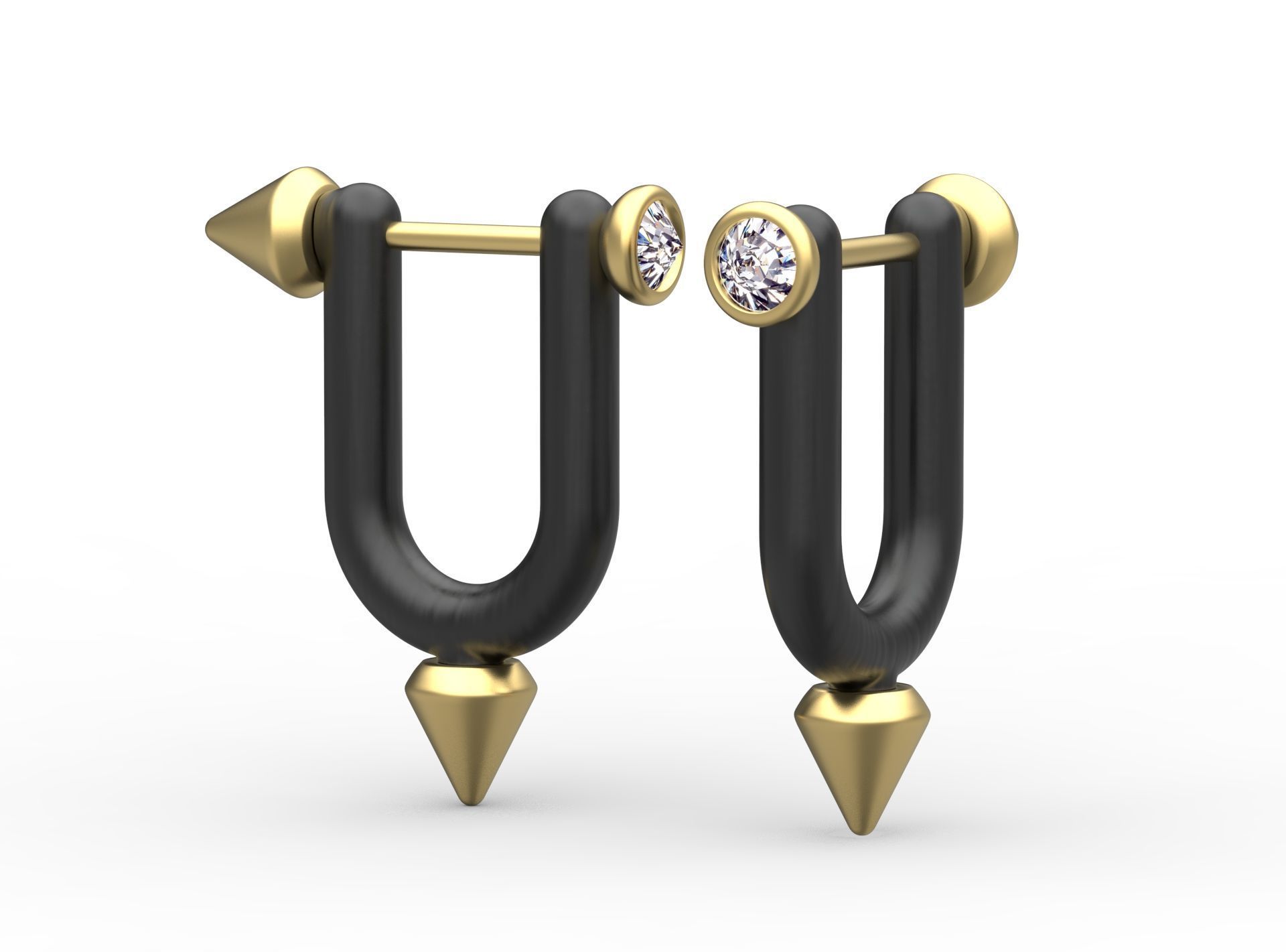 earrings 3D print model_41