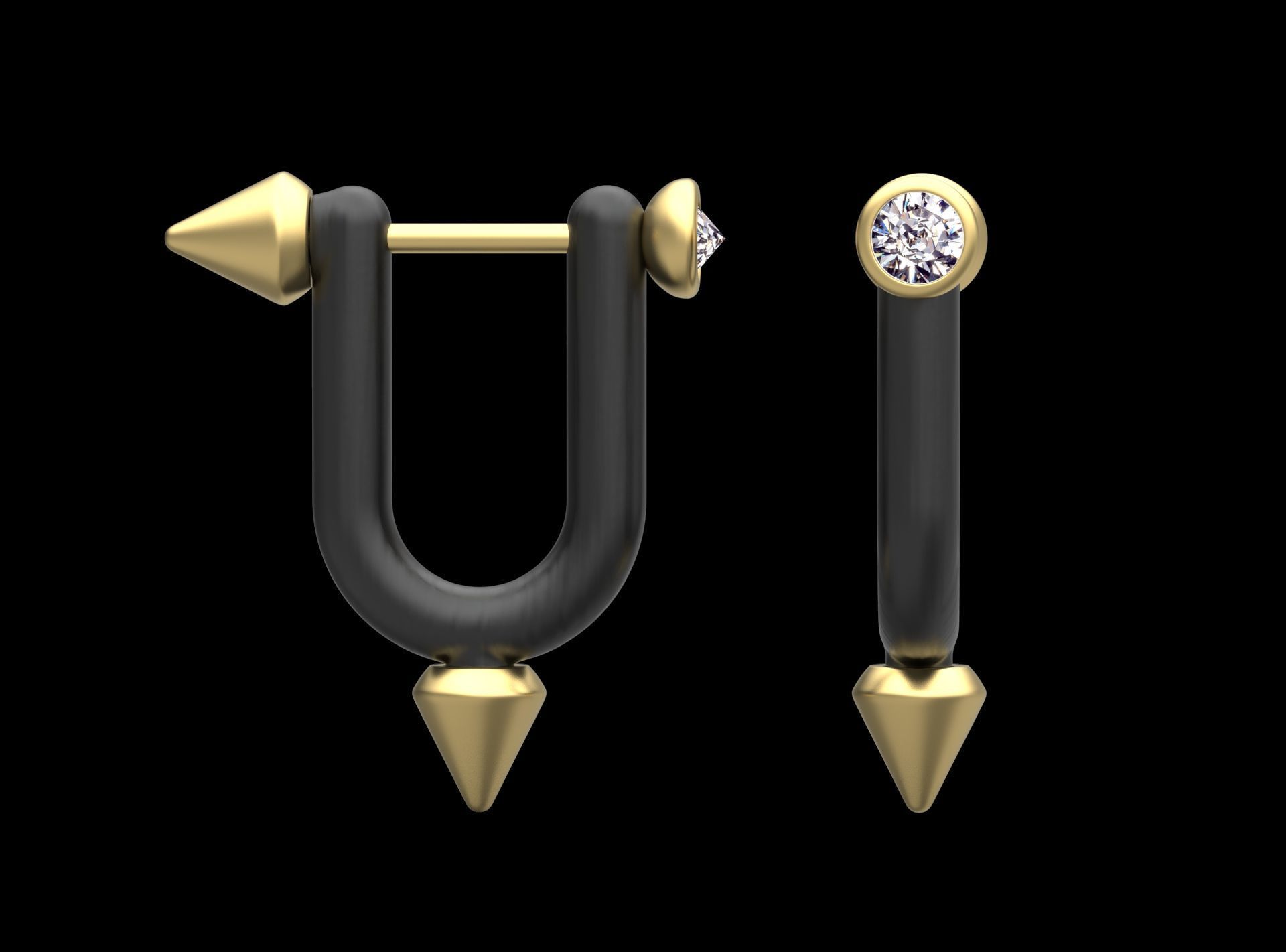 earrings 3D print model_32