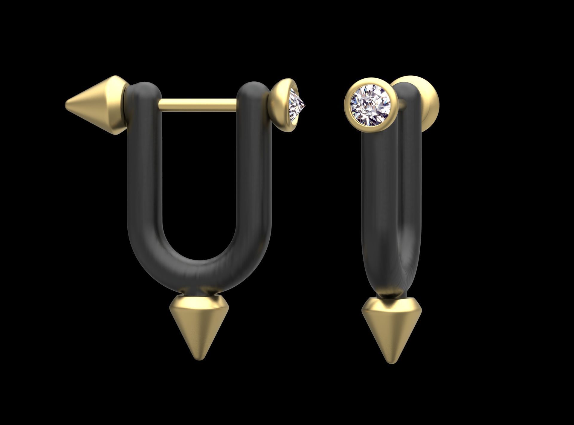 earrings 3D print model_37