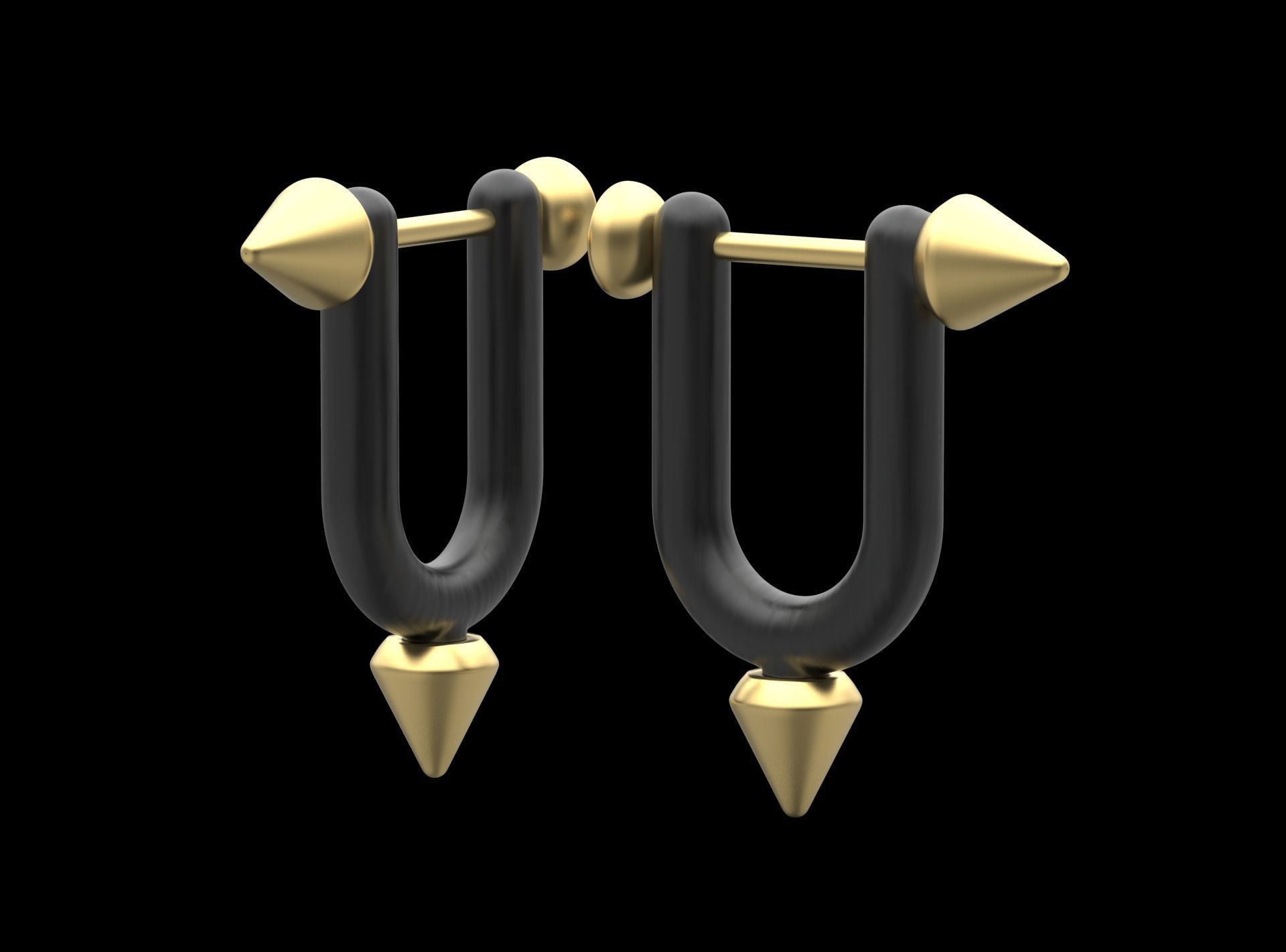 earrings 3D print model_26