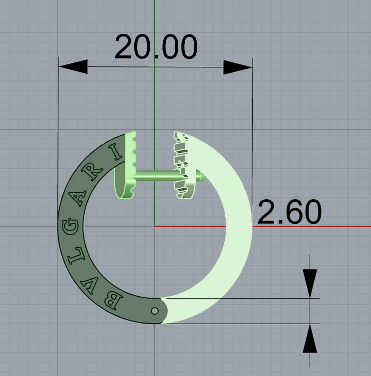 Bvlgari Earring - B Zero 1 3D print model_1