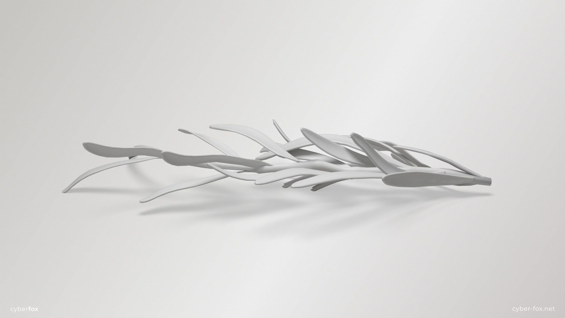 Rosemary Branch Low-poly 3D model_12