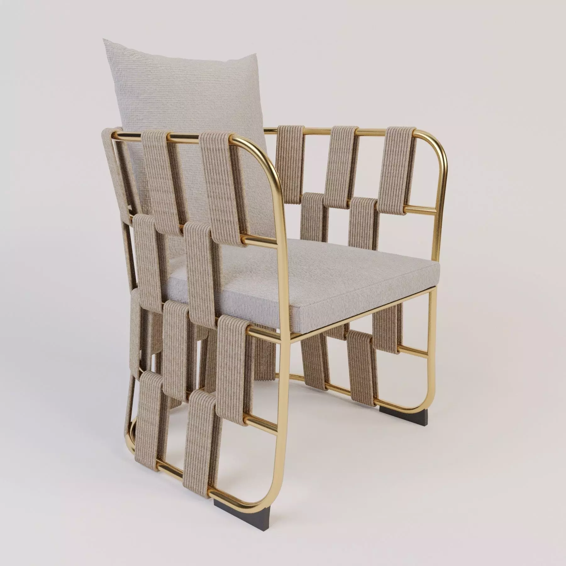 Zuo Quadrat Dining Chair White Low-poly 3D model